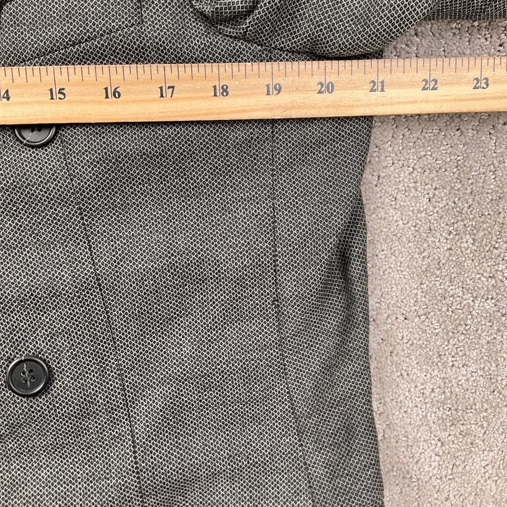 Ferrini Blazer‎ Mens 40R Gray Diamond Double Breasted Wool Blend Suit Jacket